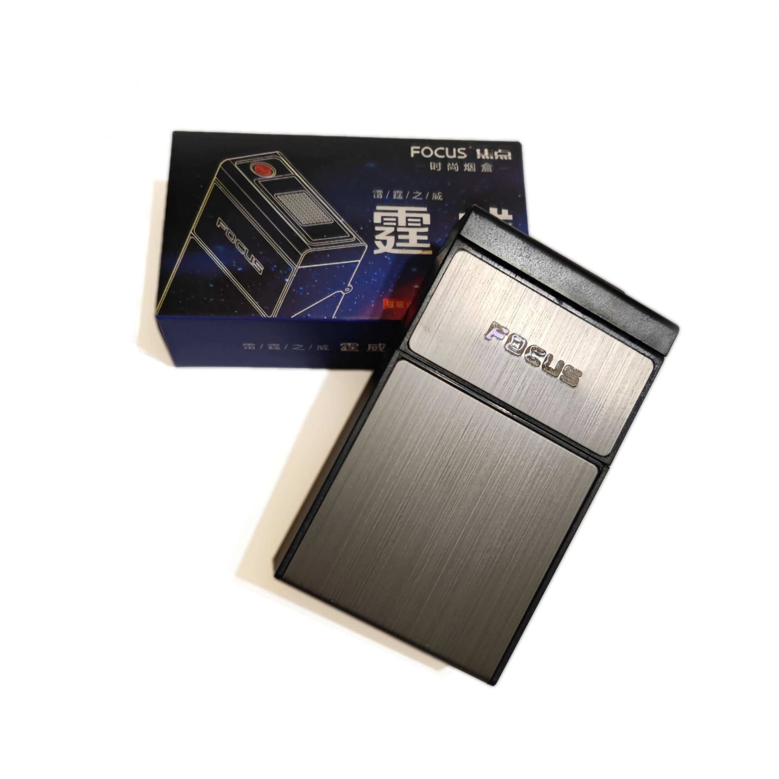 Портсигар Focus USB-запальничка (20 цигарок) - Пан-Пан