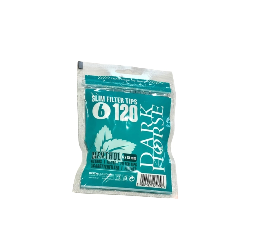 Фільтри для самокруток DARK HORSE SLIM MENTHOL 6х15 мм (120 шт)