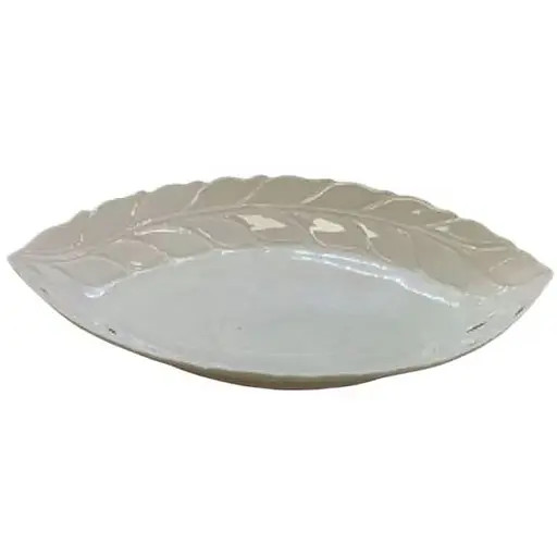 Блюдо для подачи Led Leaf Lace B010812 30х19 см белое